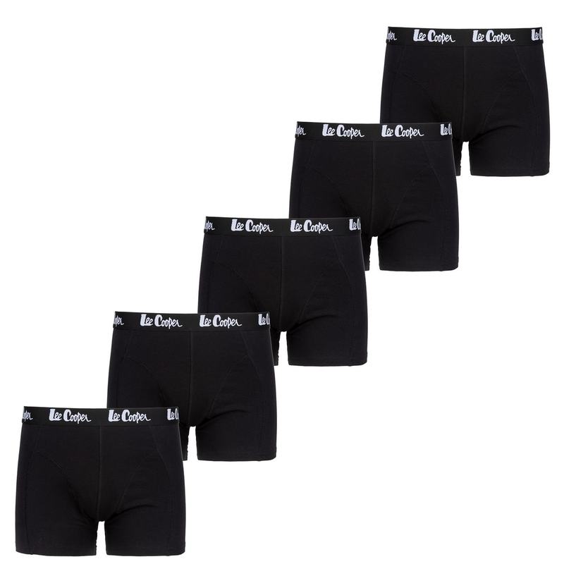 レークーパー メンズ アンダーウェア ボクサーパンツ Lee Cooper Boxers 5 Pack Black ブラック