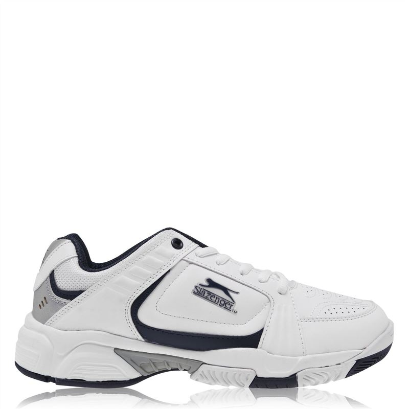 スラセンジャー メンズ シューズ スニーカー Slazenger Mens Tennis Shoes White/Navy ホワイト｜ReVida 店