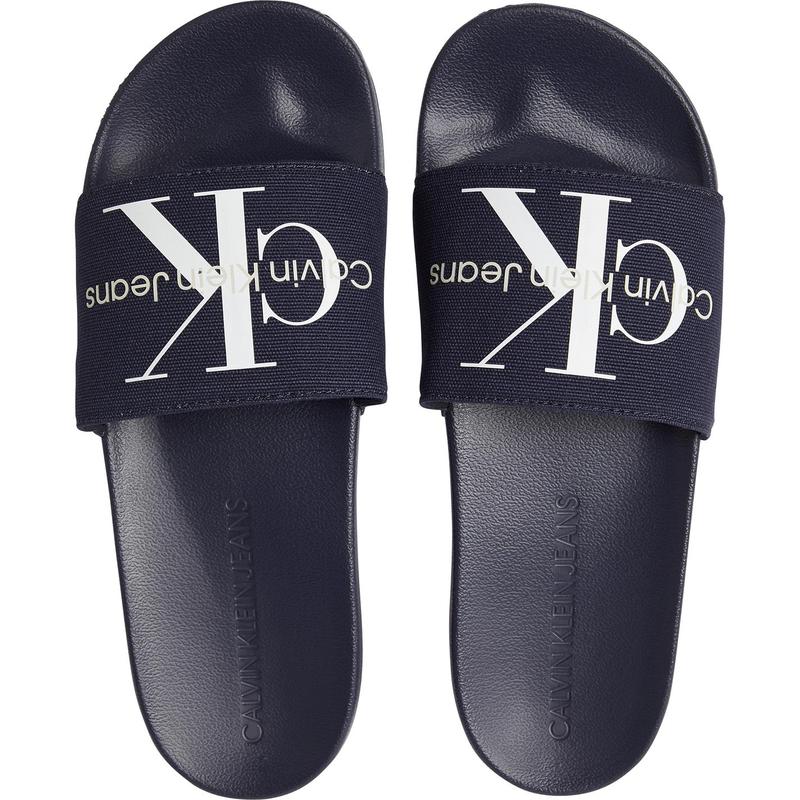 カルバンクライン メンズ シューズ サンダル Calvin Klein Jeans Monogram Slide Navy CFE ネイビー