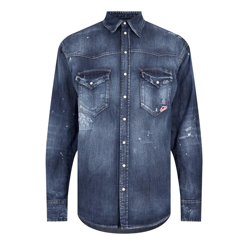 DSQUARED2 ディースクエアード シャツ トップス メンズ Denim shirts