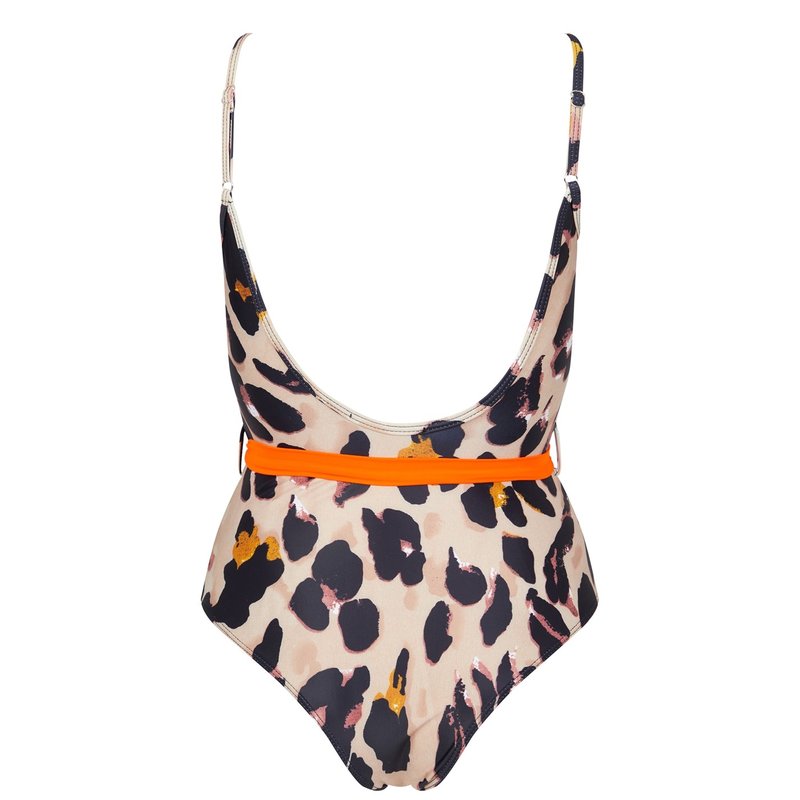 ribbed leopard swimsuit