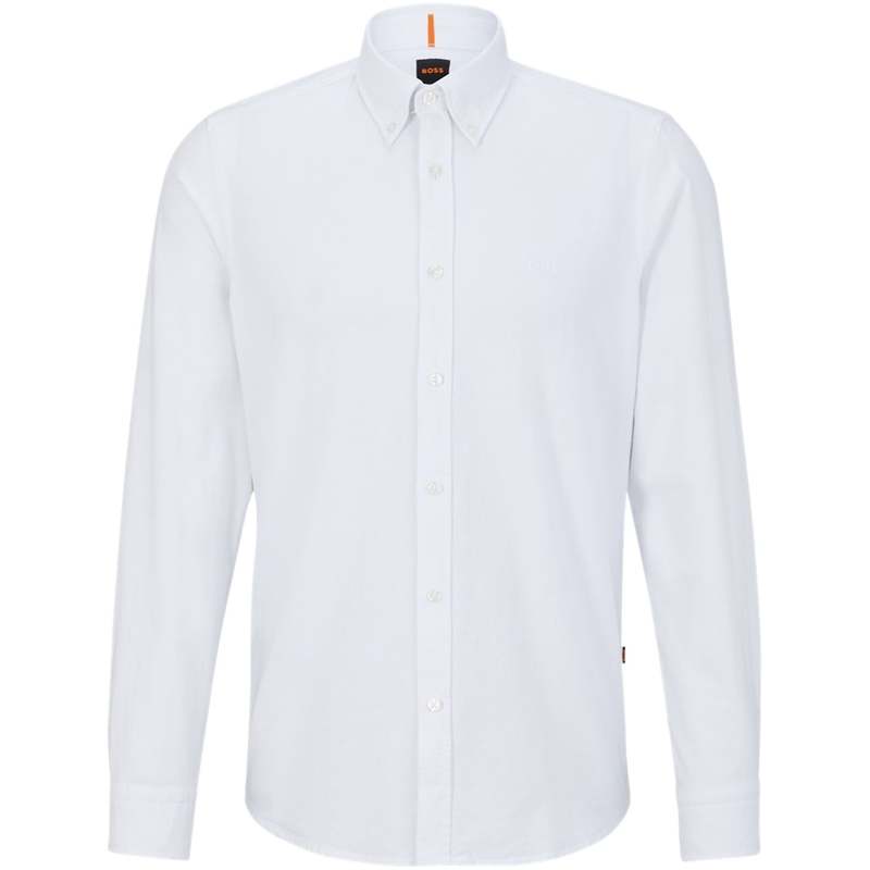 ボス メンズ トップス シャツ Boss Rickert 10247370 01 White 100 ホワイト|ReVida 店