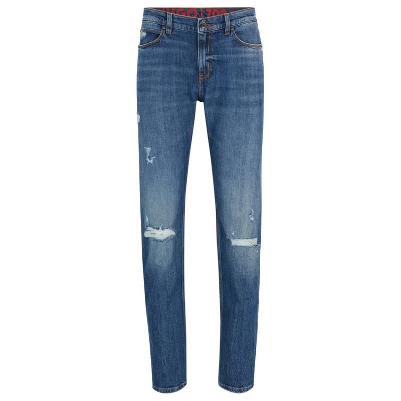 フューゴ メンズ ボトムス デニムパンツ ジーンズ Hugo 708 Slim Jeans Med Blue 420 ブルー