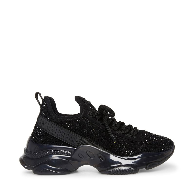 スティーブ マデン レディース シューズ スニーカー マキシ Steve Madden Madden Maxima-R Ld24 Black 黒いこと