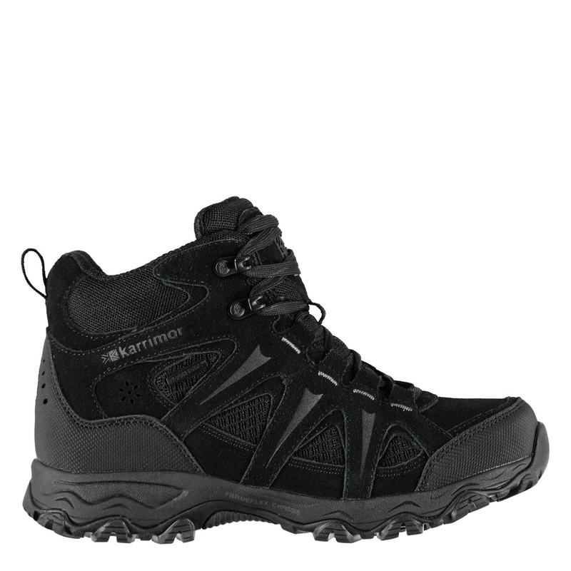 カリマー レディース シューズ ブーツ・レインブーツ Karrimor Mount Mid Ladies Walking Boots Black/Black ブラック