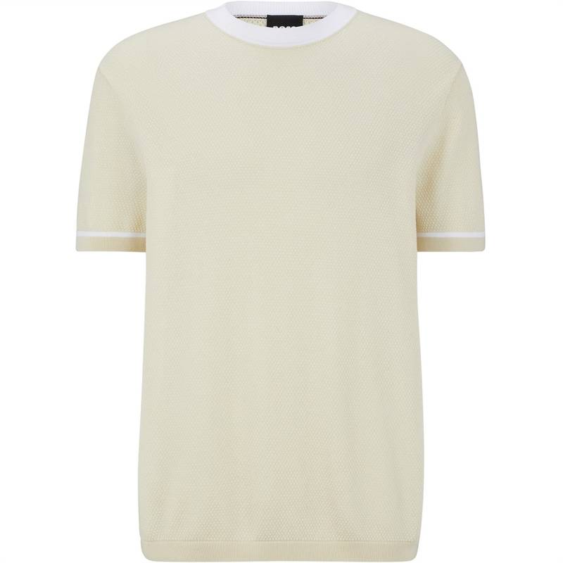 ボス メンズ アウター ニット・セーター ニット Boss Grosso Knit Sn32 Open White 131 ホワイト