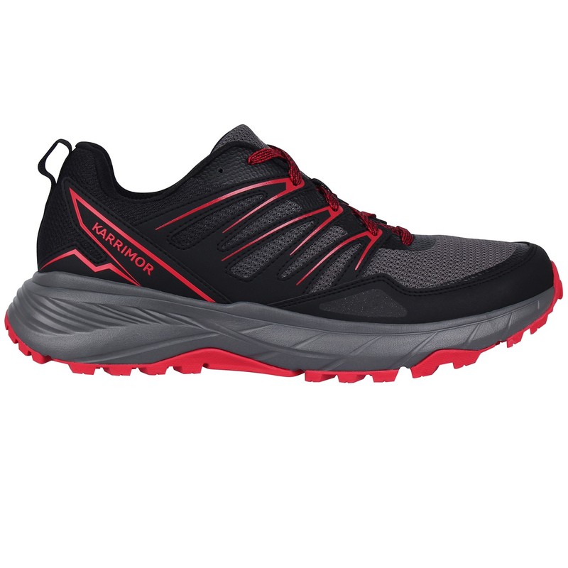 カリマー メンズ シューズ スニーカー Karrimor Caracal TR Sn10 Black/Grey/Red ブラック|ReVida 店