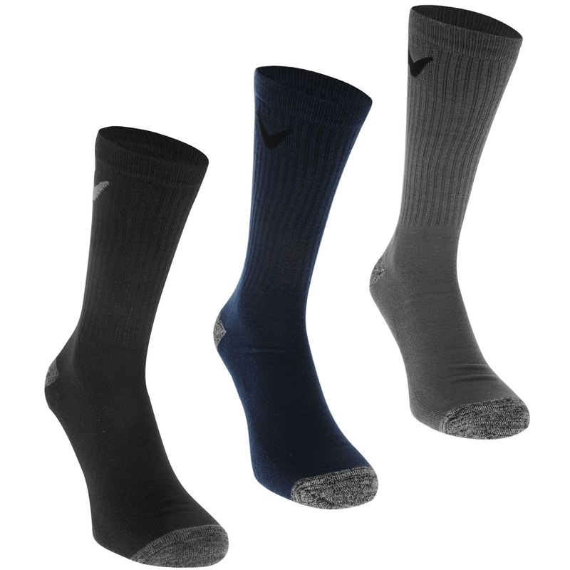 キャラウェイ メンズ アンダーウェア 靴下 Callaway Opti Dri 3 Pack Golf Socks Asst