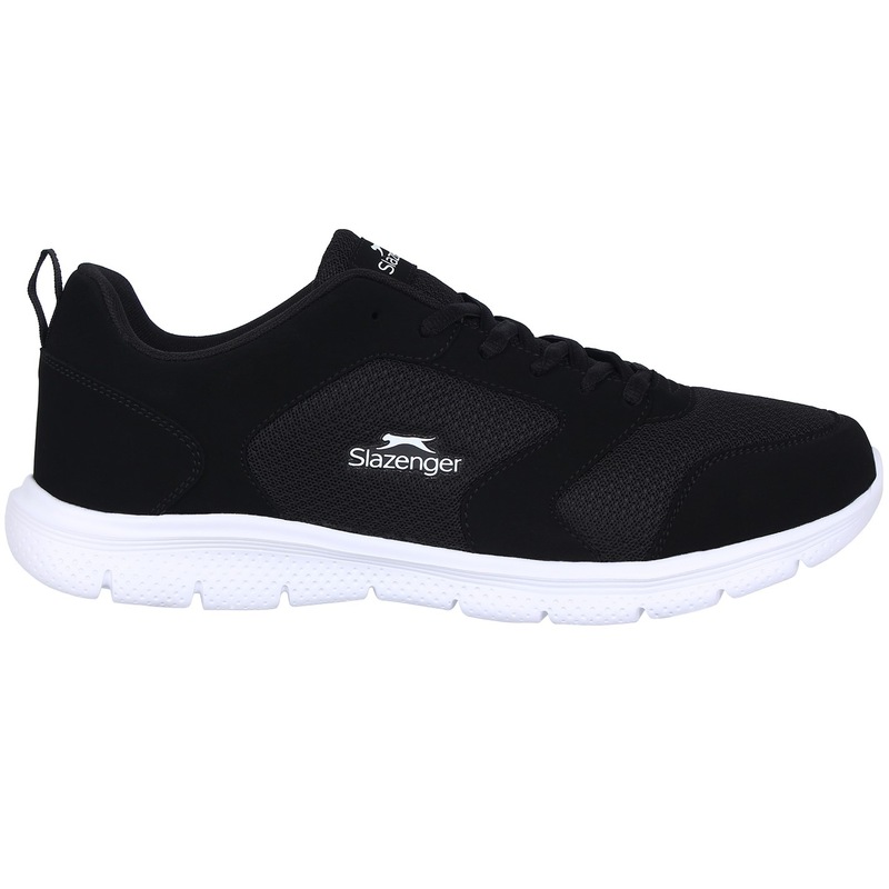 スラセンジャー メンズ シューズ スニーカー メッシュ Slazenger Force Mesh 錫00 Black/White 白いこと メンズ靴-スニーカー