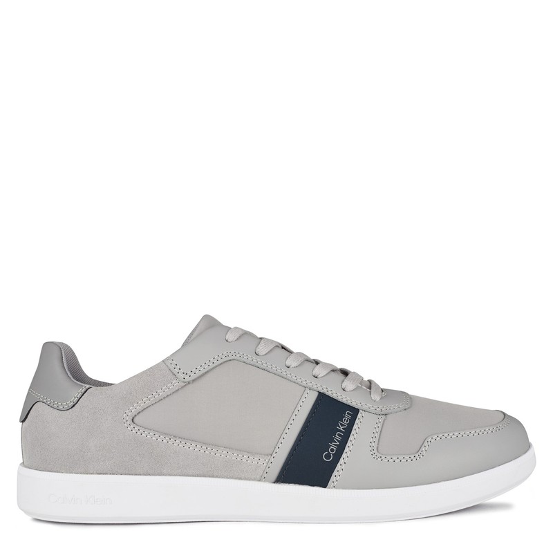 カルバンクライン メンズ シューズ スニーカー レース Calvin Klein Lace Up Mix Trainers Grey 0IY グレー｜ReVida 店