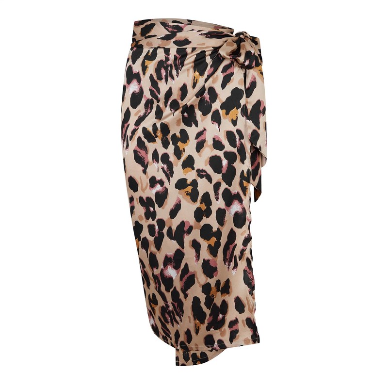 ネバーフリードレスド レディース ボトムス スカート NEVER FULLY DRESSED Jaspre Wrap Skirt Leopard アニマル 18,346円