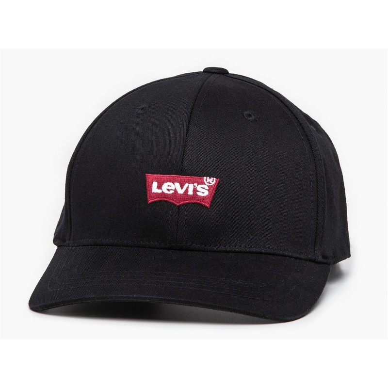 リーバイス メンズ アクセサリー 帽子 キャップ Levis Mid Batwing Cap Black ブラック