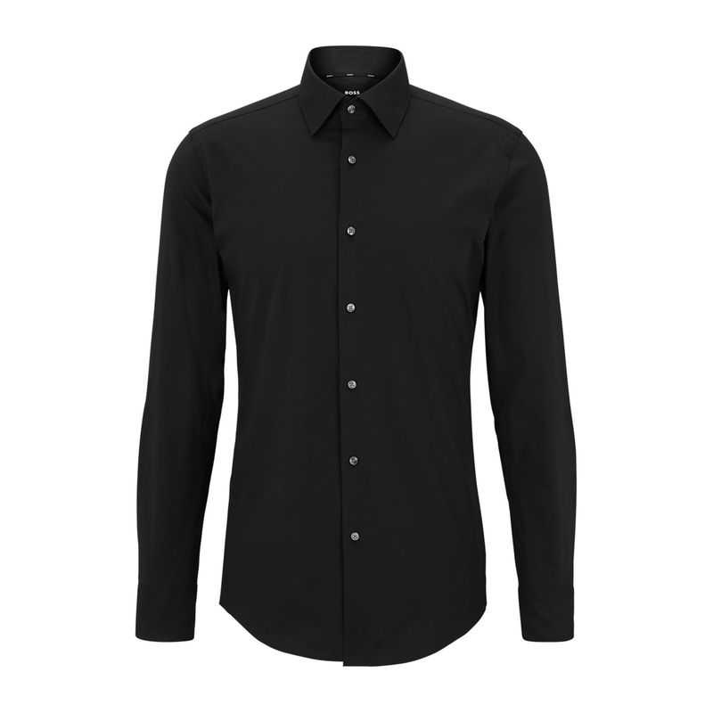 ボス メンズ トップス シャツ Boss Hank Kent Long Sleeve Shirt Black 001 ブラック