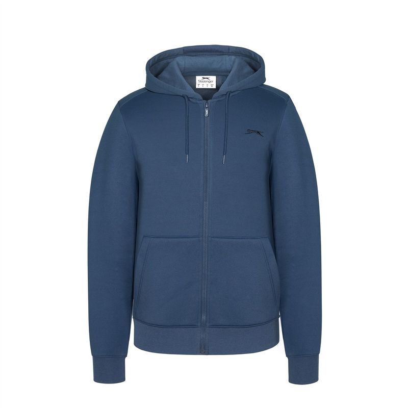 スラセンジャー メンズ アウター ニット・セーター Slazenger Full Zip Hoody Mens Steel Blue ブルー|ReVida 店