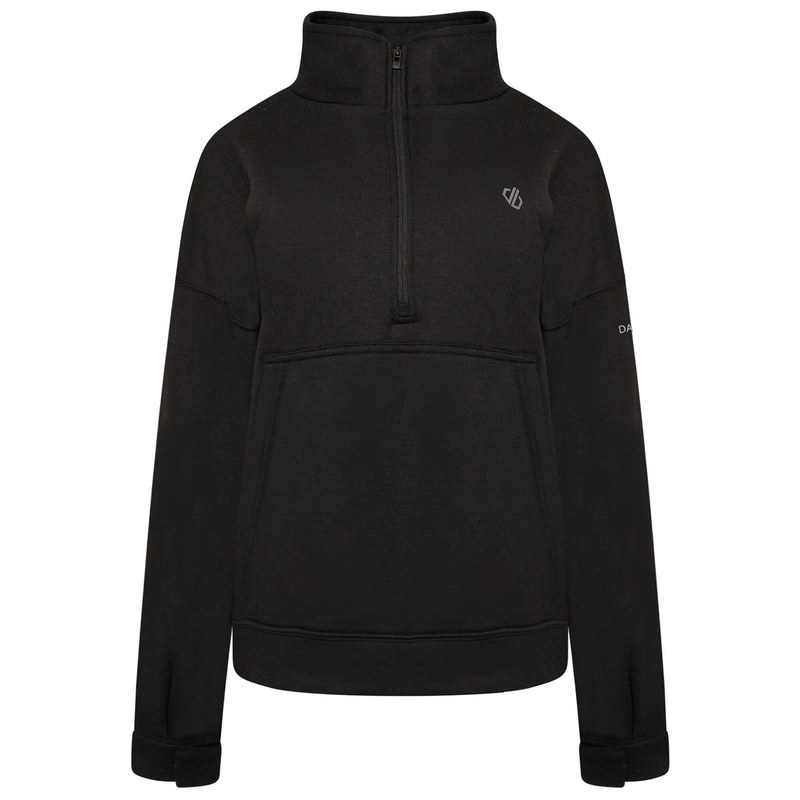 デアツービー レディース アウター パーカー・スウェット ハーフジップ 汗水 プルオーバー フリース Dare 2b Recoup Sweatshirt quarter Zip Fleece Black 黒いこと