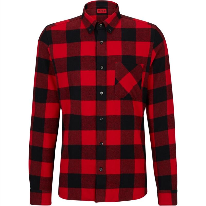 フューゴ メンズ トップス シャツ Hugo Ermann Sn34 Red 693 レッド