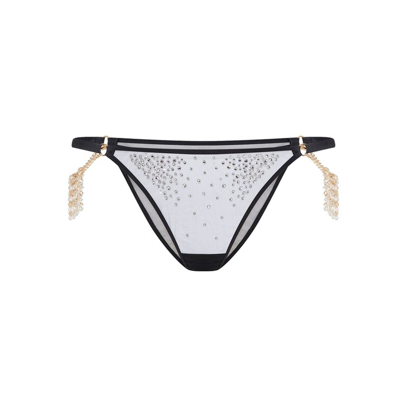 エージェントプロヴォケイター レディース アンダーお召しもの ズボン下 Agent Provocateur SOLAR Full Brief Black/Crystal 黒いこと