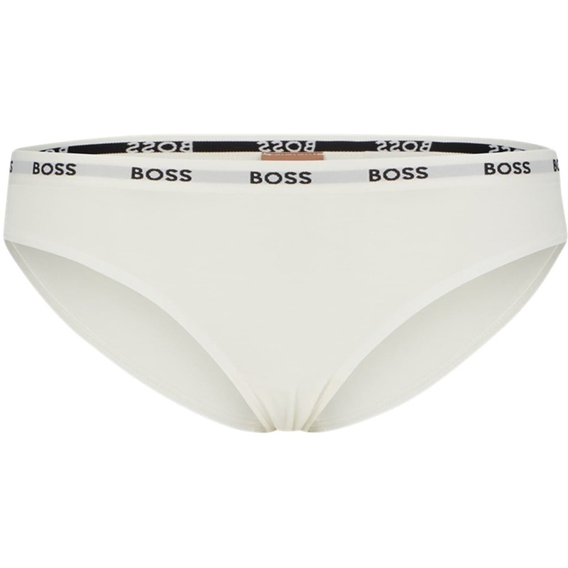 元締め レディース アンダー御召しもの ズボン下 BOSS Brief Ci 10253667 01 Open White 白いこと