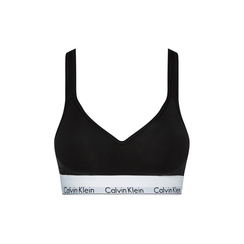 カルバンクライン レディース アンダーウェア ブラジャー コットン Calvin Klein Modern cotton bralette lightly lined Black ブラック｜ReVida 店