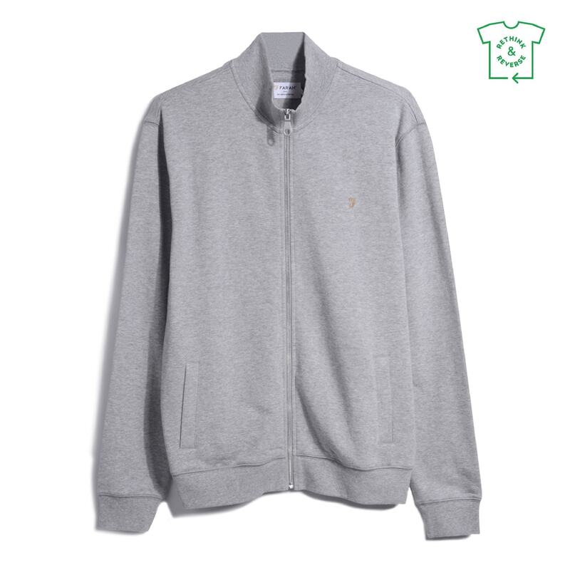 ファーラー メンズ アウター パーカー・スウェット Farah Vance FZ Sweat Sn99 Light Grey Marl グレー