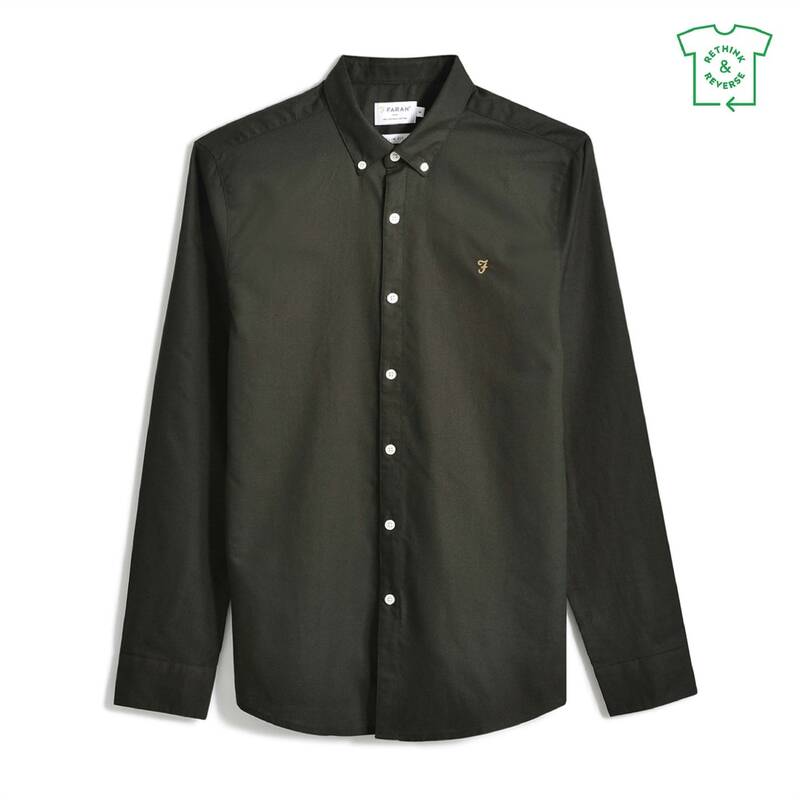 ファーラー メンズ トップス シャツ オックスフォード Farah Oxford Long Sleeve Shirt Evergreen