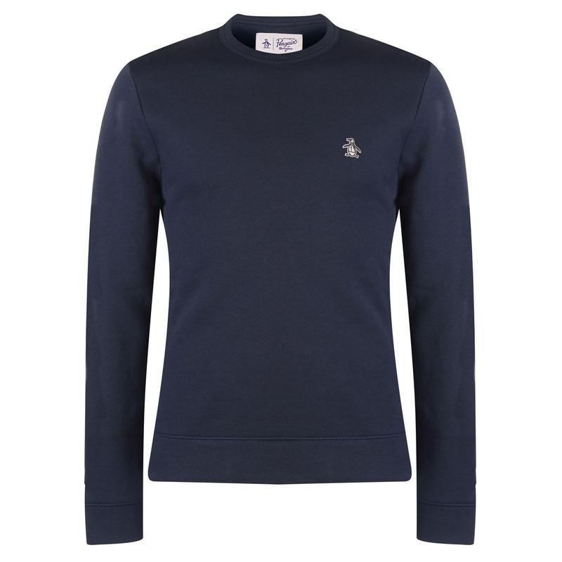 オリジナルペンギン メンズ アウター ニット・セーター セーター フリース Original Penguin Original Fleece Crew Sweater Navy 413 ネイビー｜ReVida 店