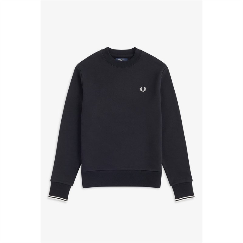 フレッドペリー メンズ アウター パーカー・スウェット クルーネック スウェット シャツ Fred Perry Crew Neck Sweatshirt Black184