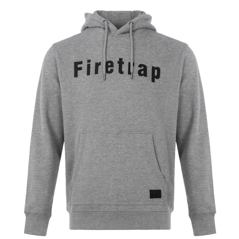ファイヤートラップ メンズ アウター ニット・セーター パーカー グラフィック Firetrap Graphic OTH Hoodie Grey Marl グレー|ReVida 店