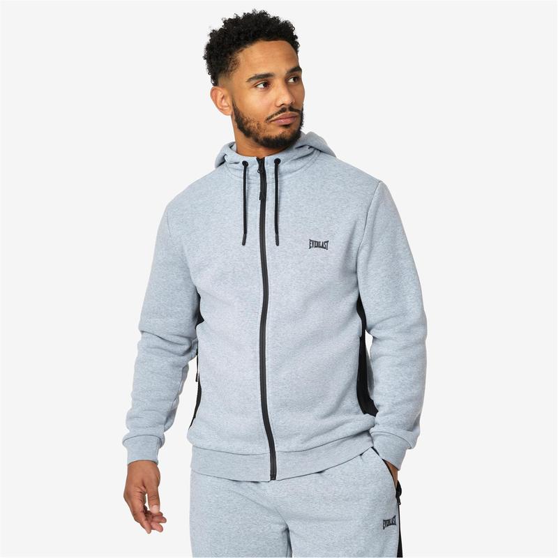 エバーラスト メンズ アウター ニット・セーター フルジップ パーカー Everlast Premium Zip Through Hoodie Grey Marl グレー|ReVida 店