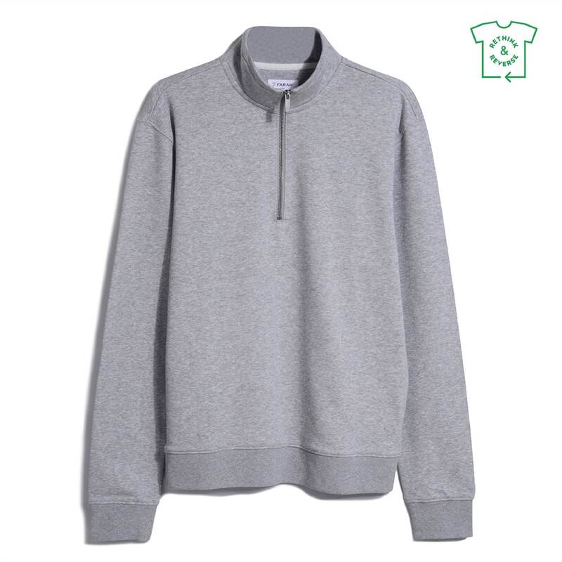 ファーラー メンズ アウター パーカー・スウェット Farah Aintree L quarter Sn99 Grey Marl グレー｜ReVida 店