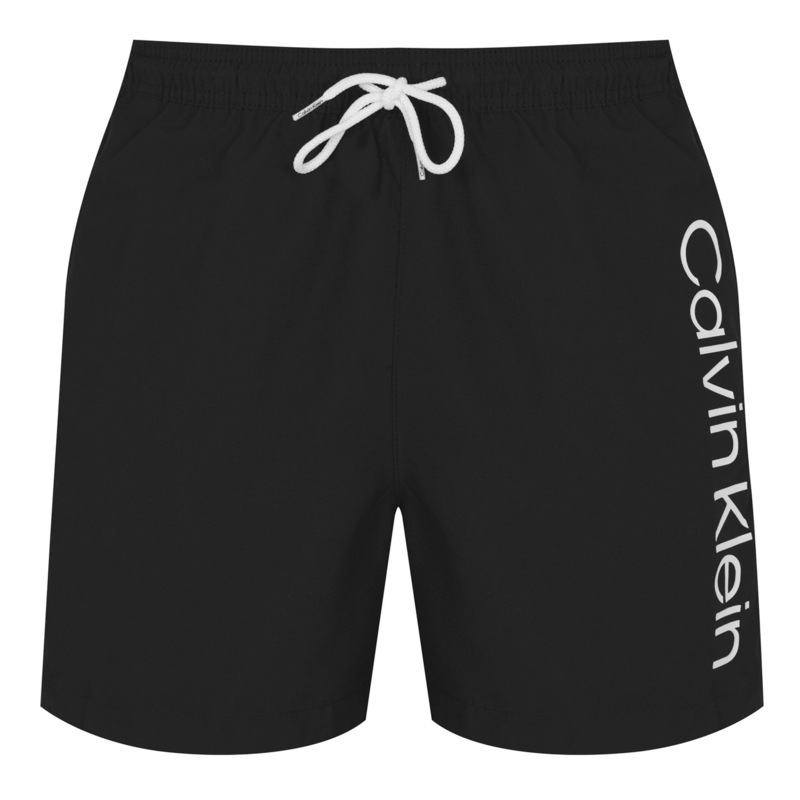 カルバンクライン メンズ 水泳着 二分の一ズボン下・さる股引き ロゴタイプ Calvin Klein L Logo Short 錫00 Black 黒いこと