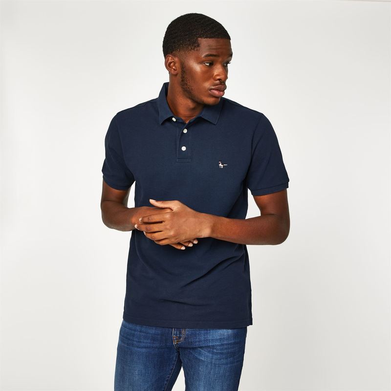 ジャック ウィルス メンズ トップス Tシャツ ポロシャツ Jack Wills Aldgrove Classic Polo Navy ネイビー