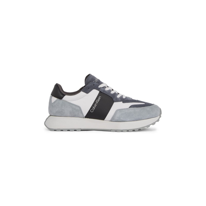 カルバンクライン メンズ シューズ スニーカー スエード Calvin Klein Suede Trainers Wht/Granite/Mag|ReVida 店