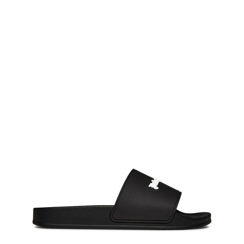 パーム・エンジェルス メンズ シューズ サンダル ロゴ PALM ANGELS Logo Pool Sliders Blk/Wht 1001