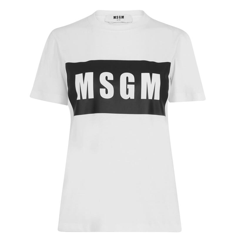 エムエスジイエム レディース トップス Tシャツ ロゴ MSGM Logo T Shirt White ホワイト｜ReVida 店