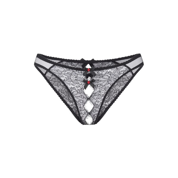 エージェントプロヴォケイター レディース アンダー御召しもの ズボン下 スピード競技 Agent Provocateur LORNA LACE Ouvert Black 黒いこと