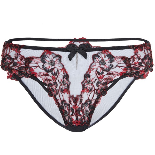 エージェントプロヴォケイター レディース アンダー御召しもの ズボン下 Agent Provocateur AMOURA Full Brief Black/Red 黒いこと