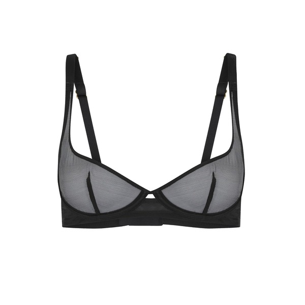 エージェントプロヴォケイター レディース アンダーウェア ブラジャー Agent Provocateur LUCKY Demi Cup Plunge Underwired Bra Black ブラック