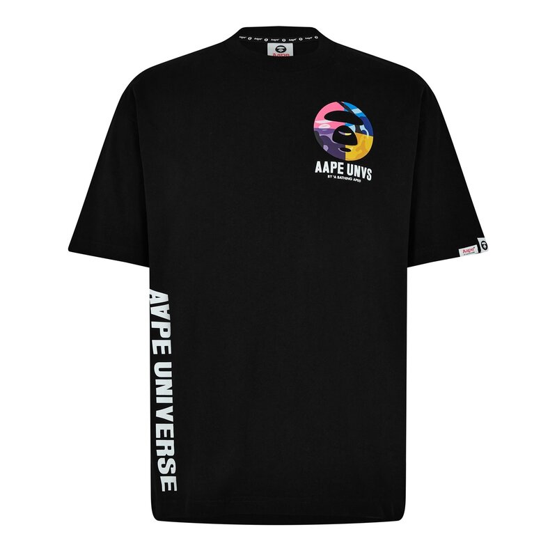 エエイプ メンズ トップス Tシャツ AAPE Universe Bones T Shirt Black BKX ブラック