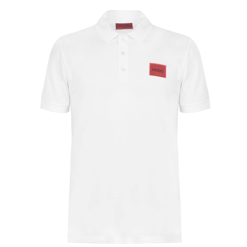 フューゴ メンズ トップス Tシャツ ポロシャツ Hugo Dereso Polo Shirt White 100 ホワイト