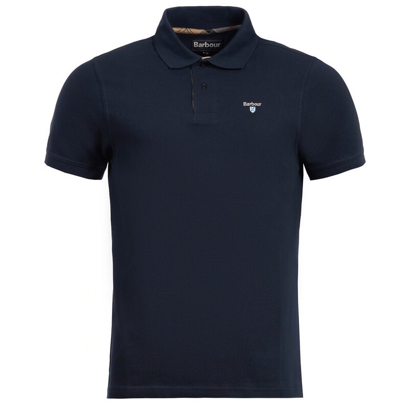 バブアー メンズ トップス ポロシャツ コットン Barbour Cotton Polo Shirt New Navy ネイビー|ReVida 店