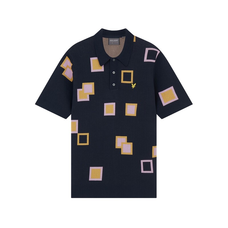 ライルアンドスコット メンズ トップス ポロシャツ Lyle and Scott Lyle Square Knt Polo Sn99 Dark Navy ネイビー
