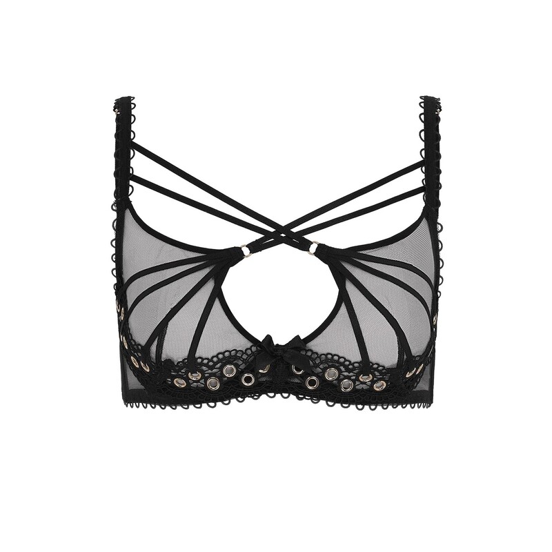 エージェントプロヴォケイター レディース アンダーお召しもの ブラ Agent Provocateur DORETTA Plunge Underwired Bra Black 黒いこと