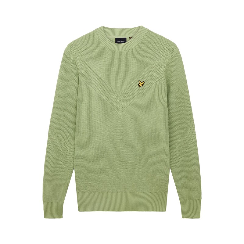 ライルアンドスコット メンズ アウター パーカー・スウェット ニット Lyle and Scott Lyle Chevron Knit Sn99 Glencoe Green グリーン|ReVida 店