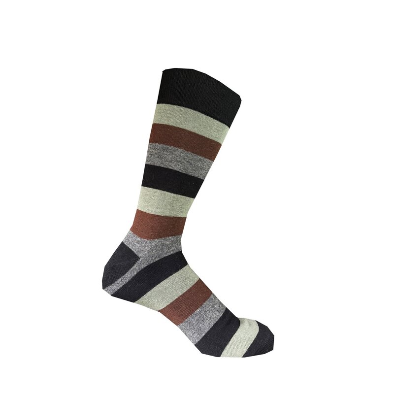 ファイヤートラップ メンズ アンダーウェア 靴下 Firetrap Formal Sn00 Bold Stripe ストライプ
