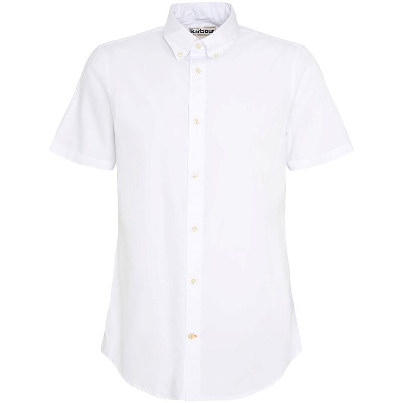 バブアー メンズ トップス シャツ Barbour Crest Poplin Tailored Shirt White WH11 ホワイト 8,345円