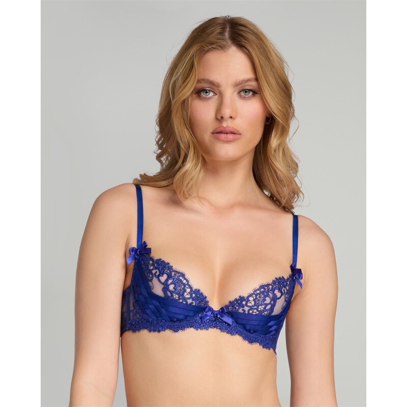 エージェントプロヴォケイター レディース アンダー御召しもの ブラ Agent Provocateur DIONI Plunge Underwired Bra Cobalt 青緑色