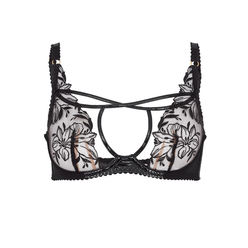 エージェントプロヴォケイター レディース アンダー御召しもの ブラ Agent Provocateur OZELLA Plunge Underwired Bra Black 黒いこと