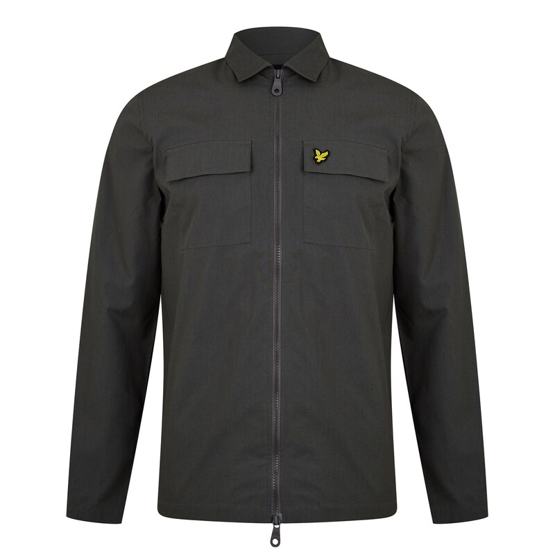 ライルアンドスコット メンズ トップス シャツ コットン Lyle and Scott Cotton Overshirt Gunmetal W635 ガンメタル|ReVida 店