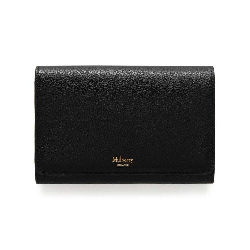 極美品✨マルベリー 三つ折り財布 アイリス トリフォード 金具 本革 ブラック 三越伊勢丹 | MULBERRY/マルベリー通販 | ミニ・二つ折り・三
